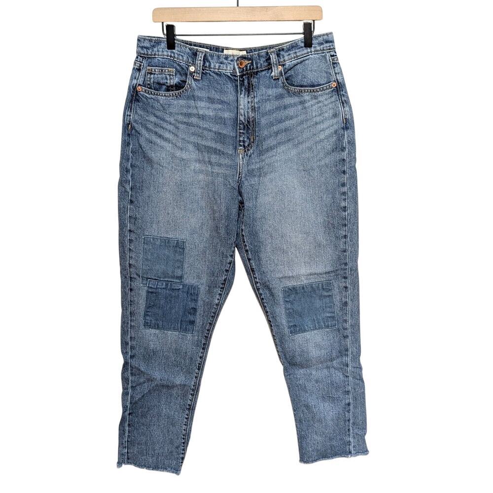 Universal Thread Jeans Womens 10/30R Blue High Rise Boyfriend Raw Hem Denim